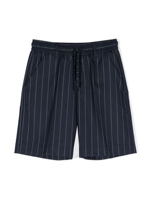 Paolo Pecora Kids pinstriped tailored shorts - Blue