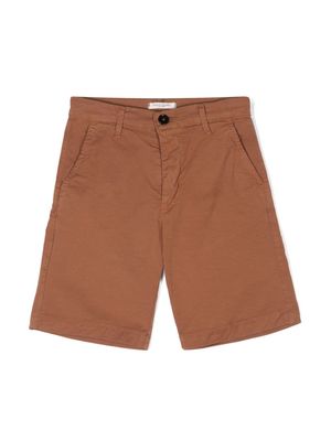 Paolo Pecora Kids pressed-crease shorts - Brown