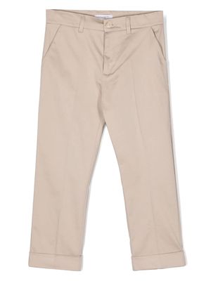 Paolo Pecora Kids pressed-crease smart trousers - Neutrals