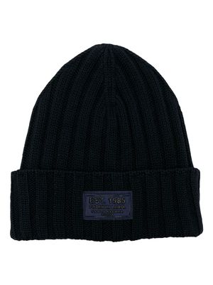 Paolo Pecora Kids ribbed-knit wool-blend beanie - Blue