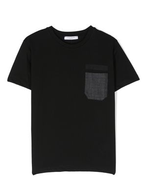 Paolo Pecora Kids short-sleeve cotton T-shirt - Black