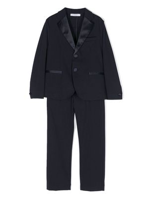 Paolo Pecora Kids single-breasted jersey suit - Blue