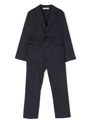 Paolo Pecora Kids single-breasted poplin suit - Blue