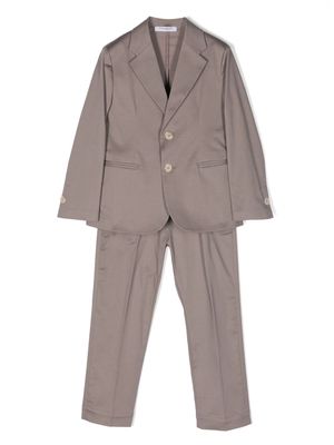 Paolo Pecora Kids single-breasted poplin suit - Neutrals