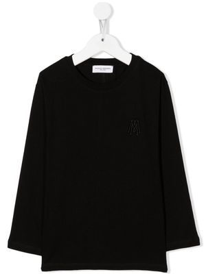 Paolo Pecora Kids solid-color long-sleeve T-shirt - Black