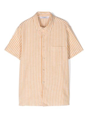 Paolo Pecora Kids striped short-sleeve shirt - Yellow