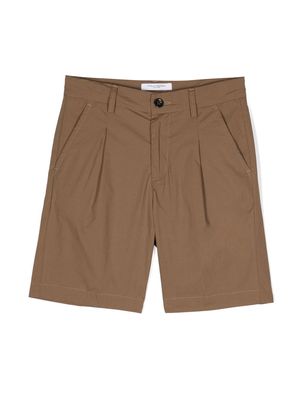 Paolo Pecora Kids tailored cotton shorts - Brown