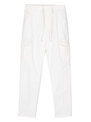 Paolo Pecora Kids tapered cargo trousers - White