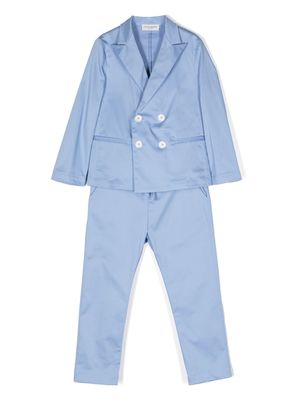 Paolo Pecora Kids two-piece cotton suit - Blue