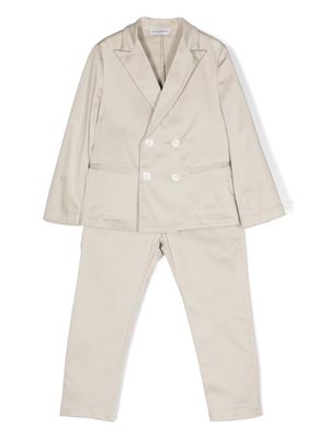 Paolo Pecora Kids two-piece cotton suit - Neutrals