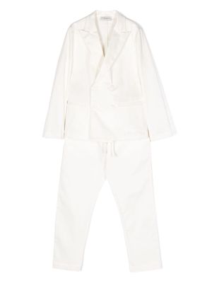 Paolo Pecora Kids two-piece cotton suit - White