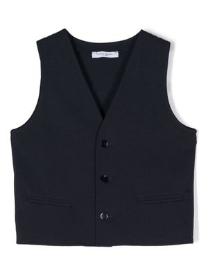 Paolo Pecora Kids V-neck tailored waistcoat - Blue