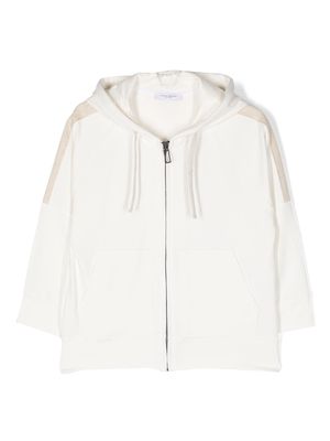 Paolo Pecora Kids zipped-up hooded jacket - Neutrals
