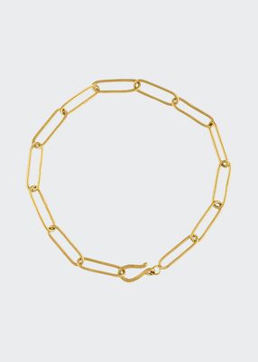 Paperlink Bracelet With Tourmaline Tear 3 ct. 22K Gold
