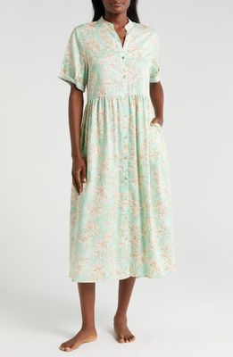 Papinelle Bridget Cotton Sateen Nightgown in Mint 