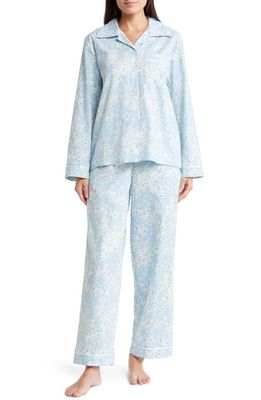 Papinelle Cherry Blossom Print Pajamas in Cloud Blue