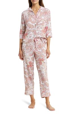 Papinelle Ella Crop Pajamas in White