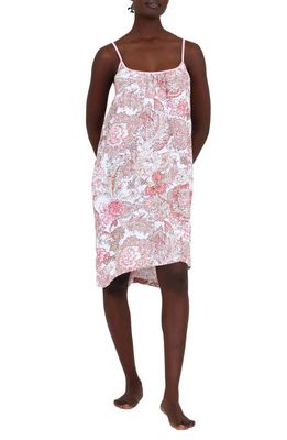 Papinelle Ella Floral Print Nightgown in White