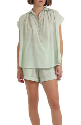 Papinelle Emma Organic Cotton Short Pajamas in Sage