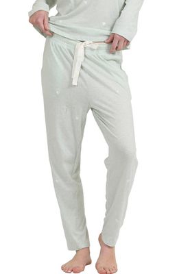 Papinelle Hearts Organic Cotton Pajama Pants in Sage