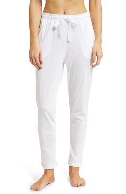 Papinelle Jada Organic Cotton Knit Pajama Pants in White