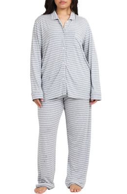 Papinelle Kate Jersey Pajamas in Grey/White