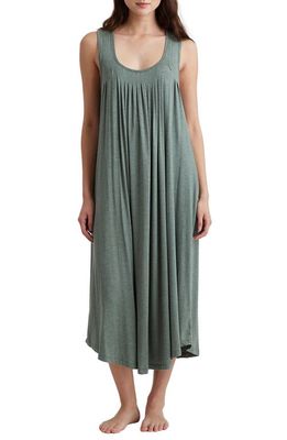 Papinelle Kate Pleated Stretch Modal Nightgown in Deep Moss