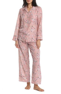 Papinelle Lou Lou Long Sleeve Cotton & Silk Pajamas in Pink