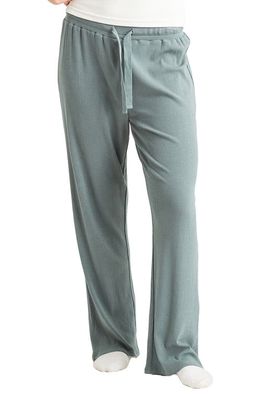 Papinelle Luxe Rib Pajama Pants in Deep Moss