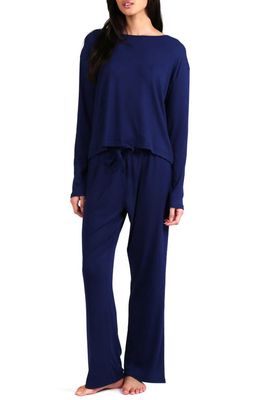 Papinelle Luxe Rib Pajamas in Navy