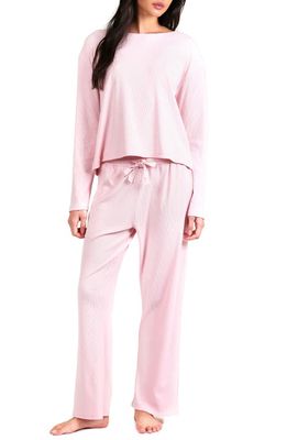 Papinelle Luxe Rib Pajamas in Papinelle Pink