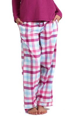 Papinelle Plaid Organic Cotton Pajama Pants in Fuchsia