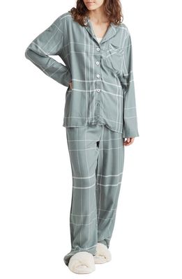 Papinelle Plaid Pajamas in Moss