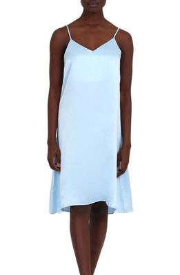 Papinelle Pure Silk Slip Nightgown in Cloud Blue