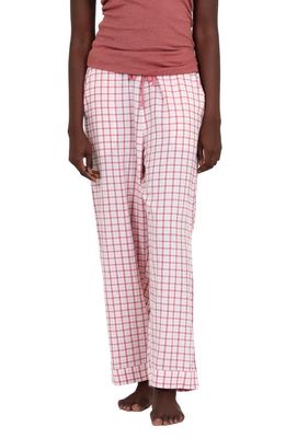 Papinelle Seersucker Gingham Pajama Pants in Cinnamon Pink Gingham