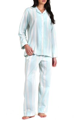 Papinelle Stripe Organic Cotton Pajamas in Cloud Blue