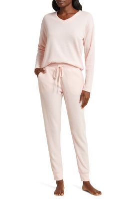 Papinelle Waffle Knit Pajamas in English Rose