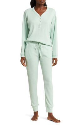Papinelle Waffle Knit Pajamas in Mint