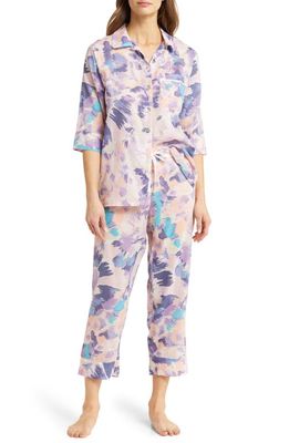 Papinelle Willow Cotton Voile Crop Pajamas in Pink