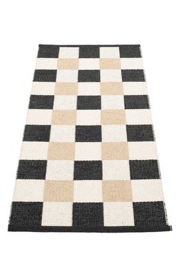 PAPPELINA Pix Reversible Indoor/Outdoor Rug in Black Tones 