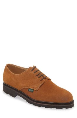 PARABOOT Arles Lug Sole Derby in Velours Whiskey