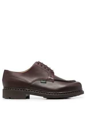 Paraboot logo-patch leather derby shoes - Brown