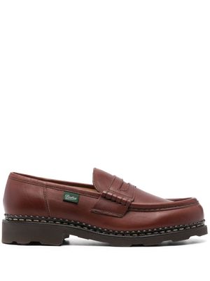 Paraboot logo-tag calf-leather loafers - Brown