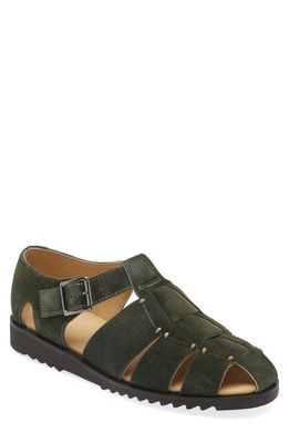 PARABOOT Pacific Fisherman Sandal in Velours Green