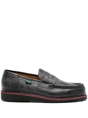 Paraboot Reims penny-slot leather loafers - Black