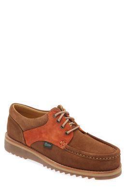 PARABOOT Thiers Colorblock Derby in Velours Terre/Orange