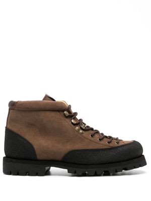 Paraboot Yosemite panelled suede boots - Brown