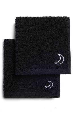 PARACHUTE Set of 2 Cotton Makeup Towels in Black