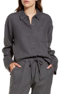 PARACHUTE Women's Linen Shirt in Coal