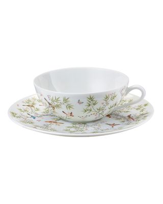 Paradise White Tea Cup & Saucer Set